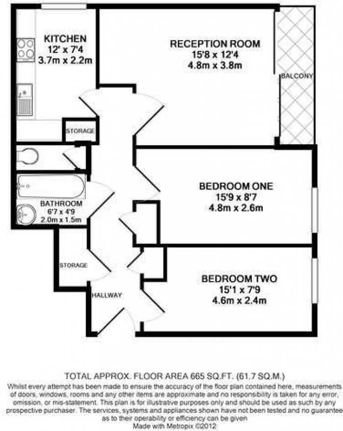 Floorplan for The Quarterdeck, London