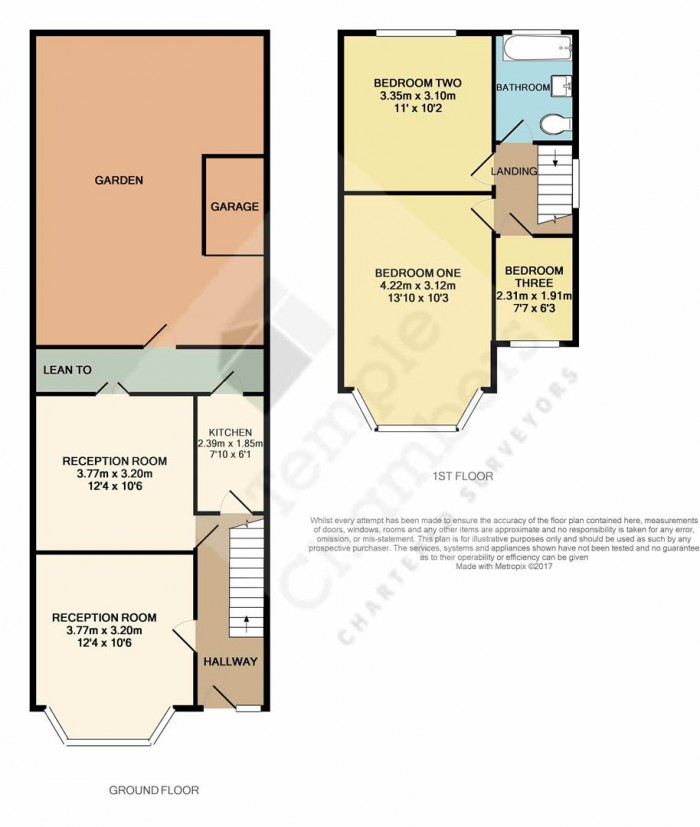 Floorplan for Cowland Avenue, Enfield EN3