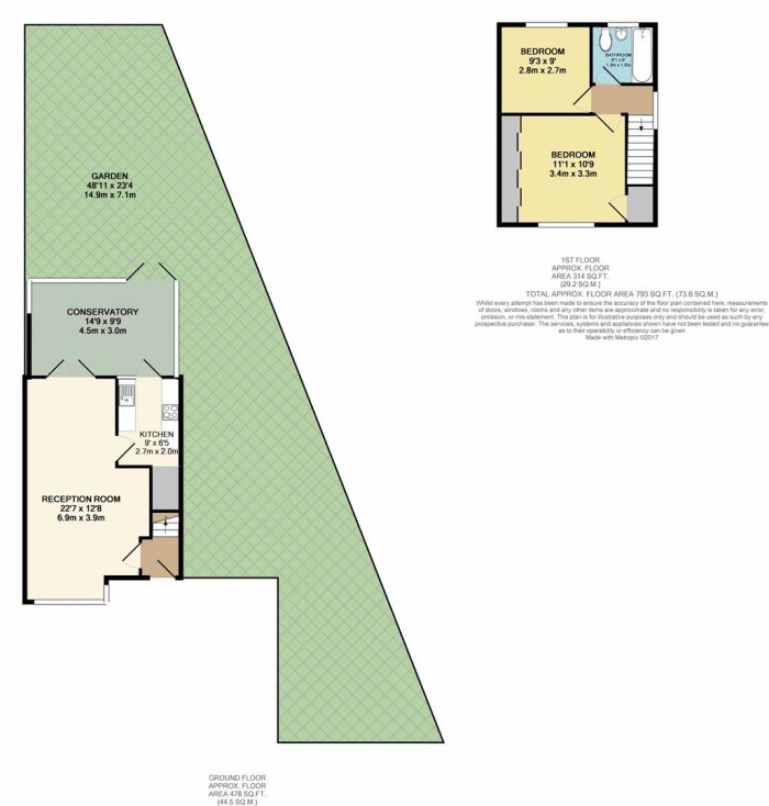 Floorplan for Stowe Gardens, London N9