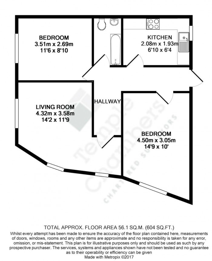 Floorplan for St. Johns Road, Walthamstow