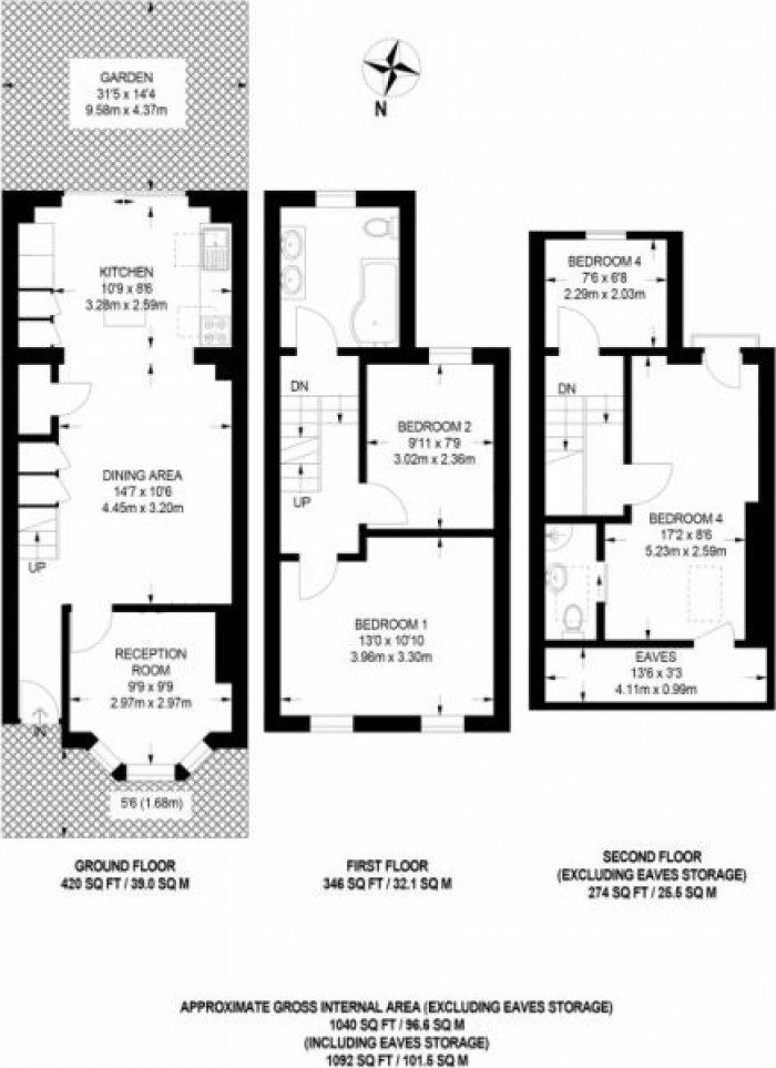 Floorplan for Lancaster Road, London