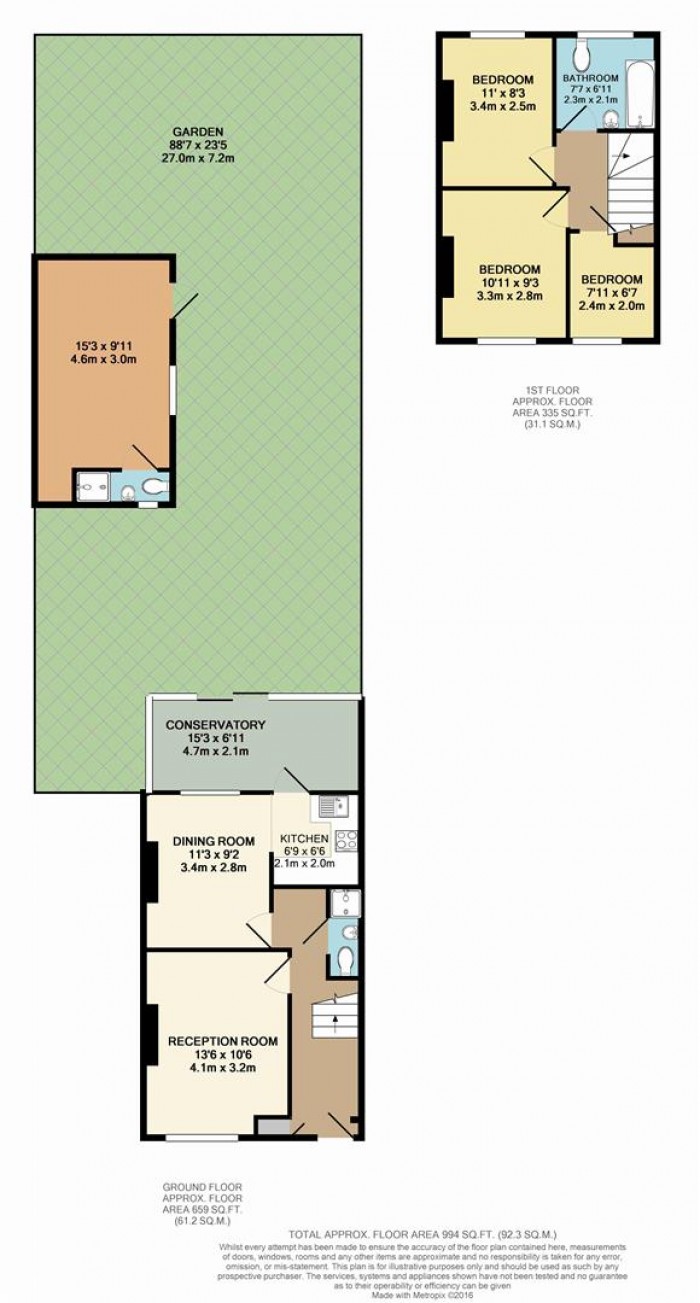 Floorplan for Northfield Road, Enfield