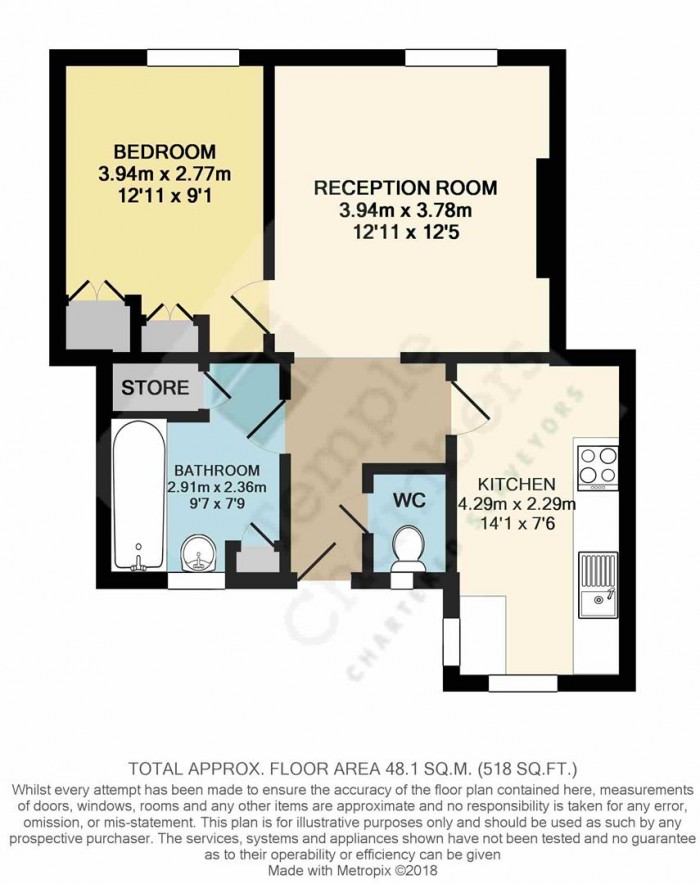 Floorplan for Pritchards Road, London