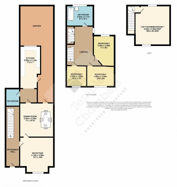 Floorplan for Durants Road, Enfield
