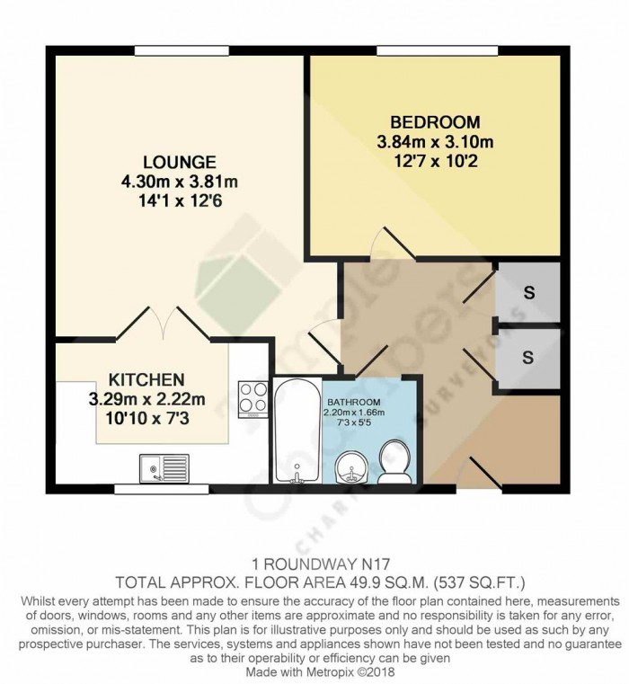 Floorplan for The Roundway, London