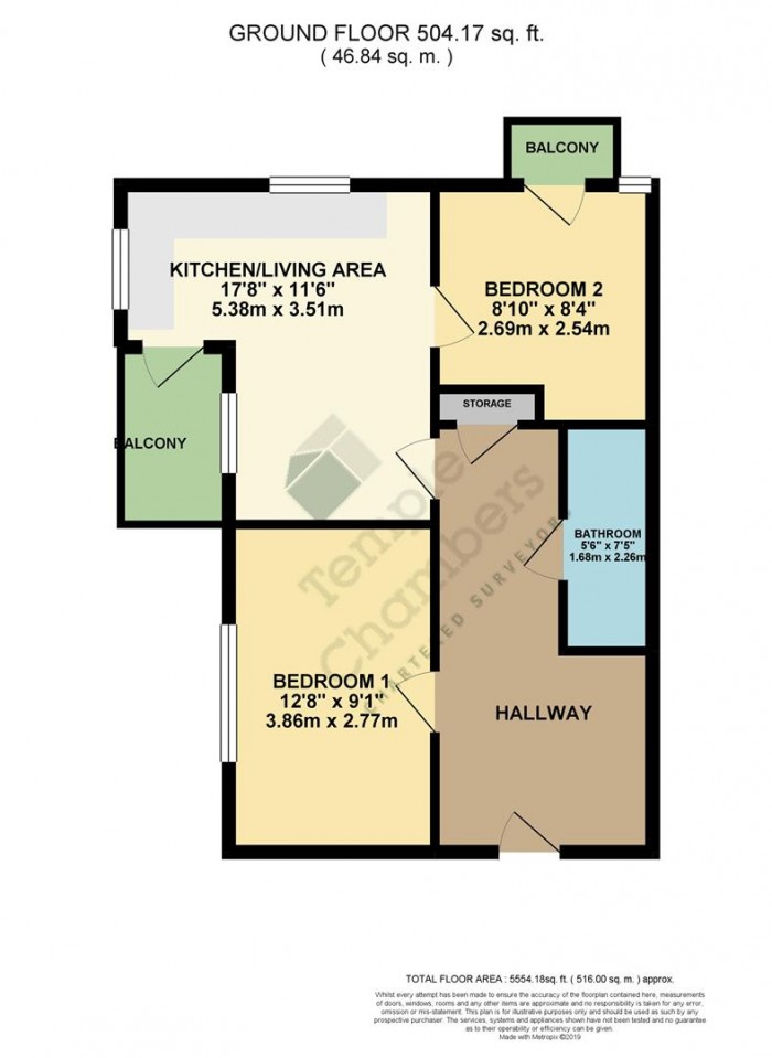 Floorplan for Exeter Road, Enfield