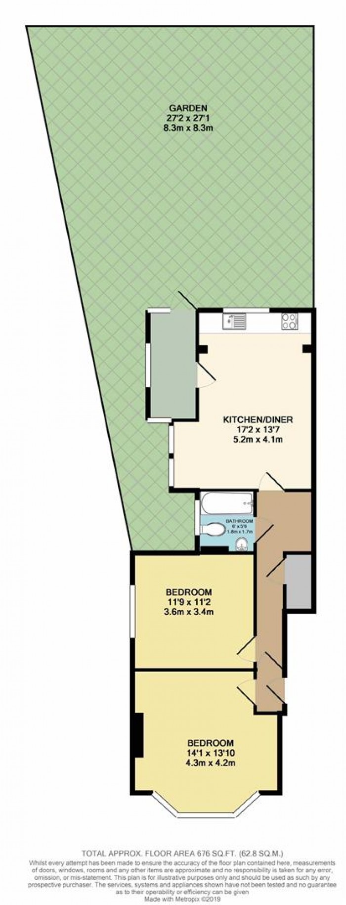 Floorplan for First Avenue, Enfield