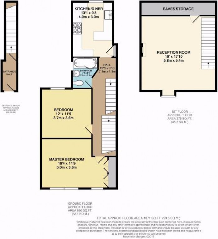 Floorplan for St. Marks Road, Enfield