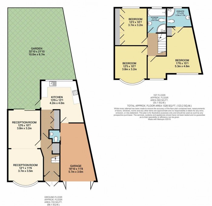 Floorplan for Norfolk Road, Enfield