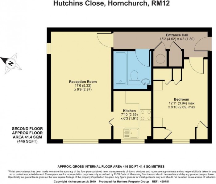 Floorplan for Hutchins Close, Hornchurch
