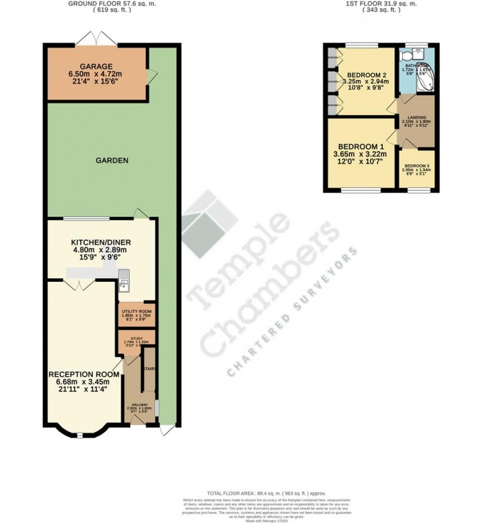 Floorplan for Winnington Road, Enfield