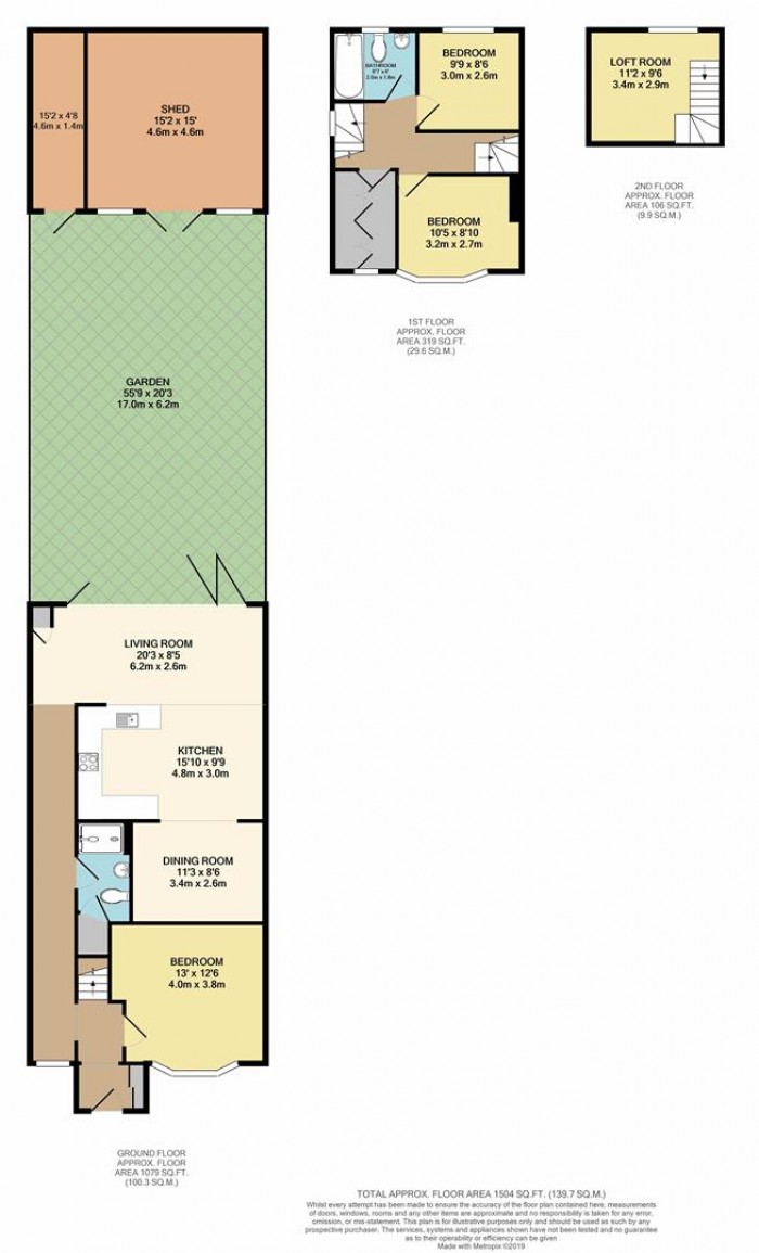 Floorplan for Grove Gardens, Enfield