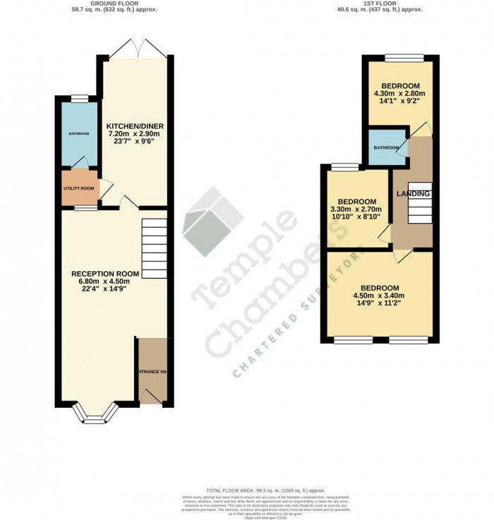 Floorplan for Southfield Road, Enfield