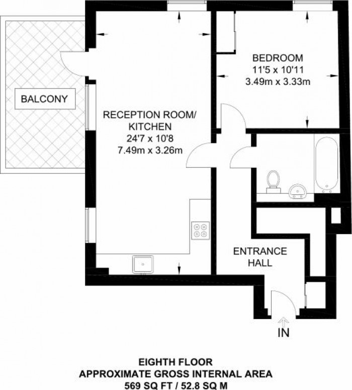 Floorplan for Sherrington Court, Rathbone Street, E16