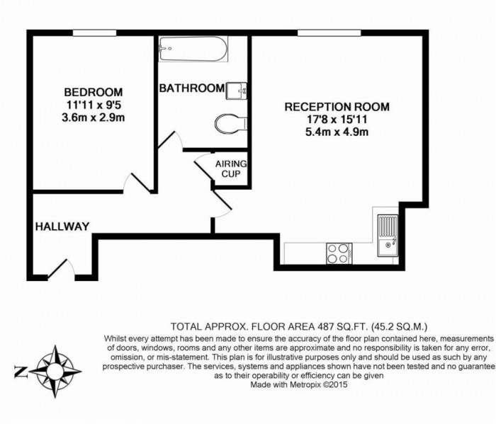 Floorplan for Prestons Road, London