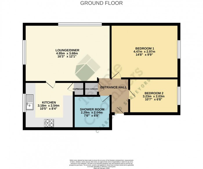 Floorplan for Queen Annes Gardens, Enfield