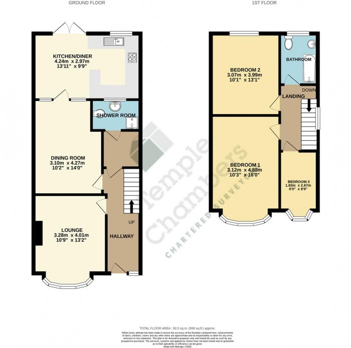 Floorplan for Lathkill Close, Enfield