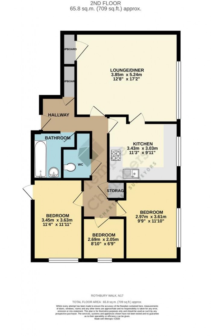 Floorplan for Rothbury Walk, London