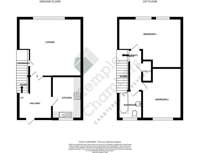 Floorplan for Kennedy Avenue, Enfield