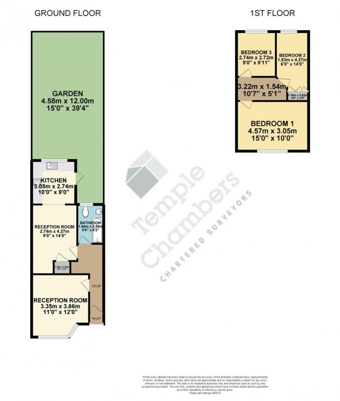 Floorplan for Farr Road, Enfield