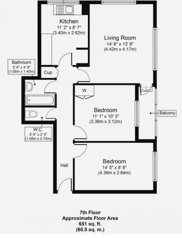 Floorplan for Commerce Road, London