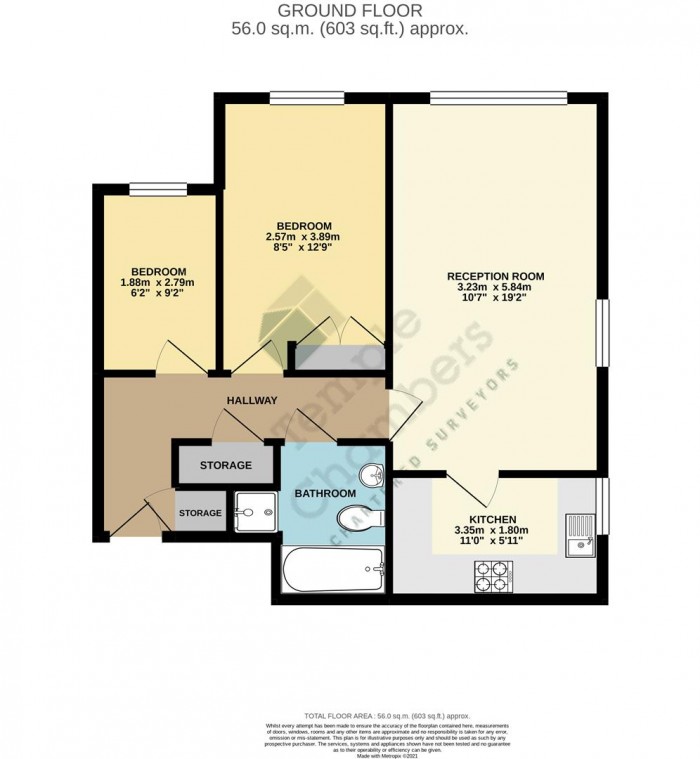 Floorplan for Cobham Close, Enfield