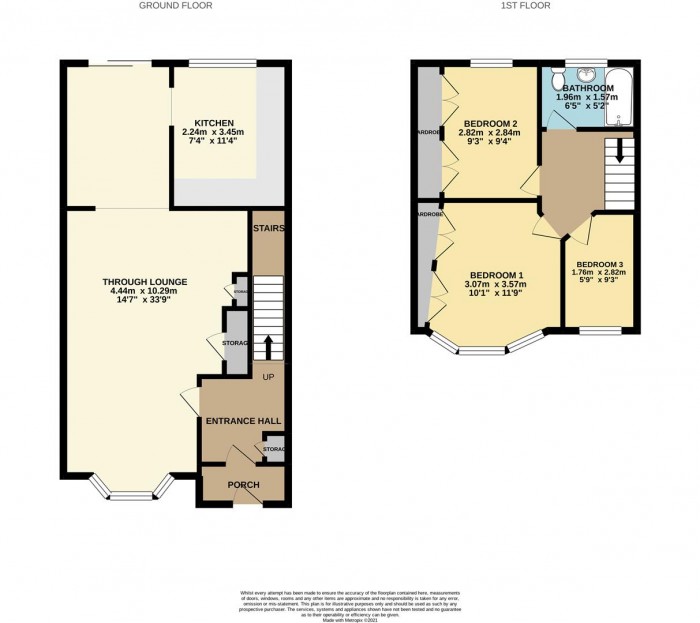 Floorplan for Kenilworth Crescent, Enfield