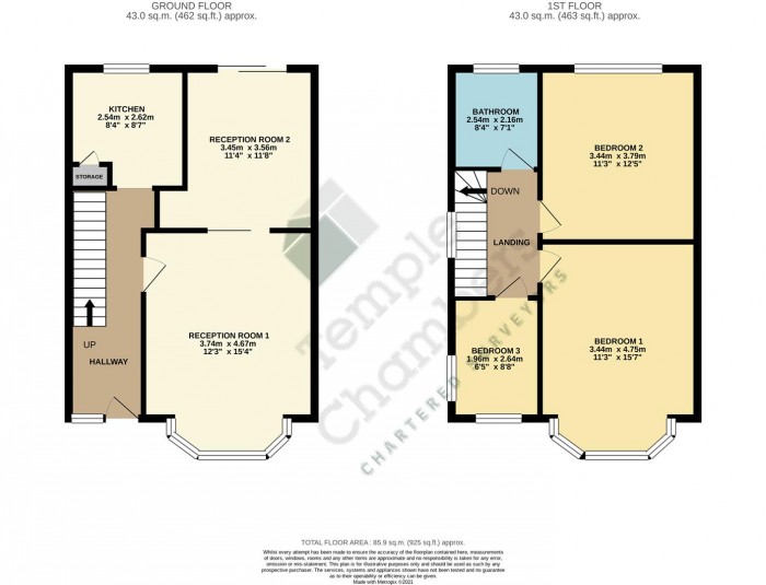 Floorplan for Brigadier Hill, Enfield