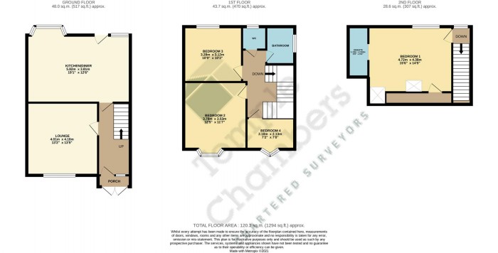 Floorplan for Orchard Crescent, Enfield