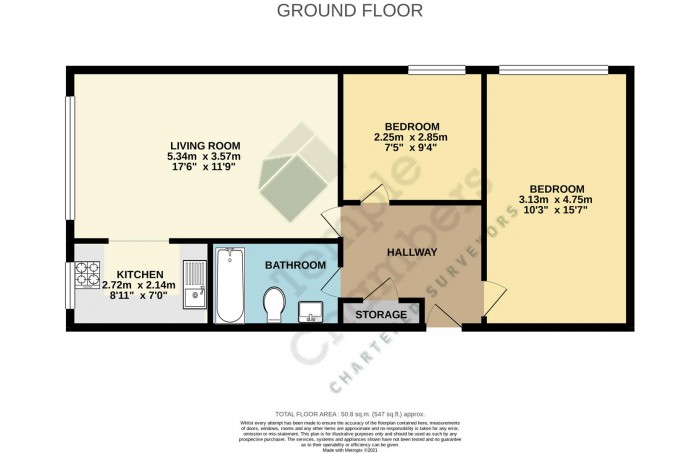 Floorplan for Creighton Road, London