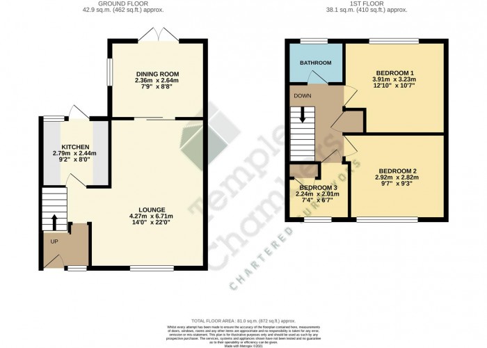 Floorplan for Baynes Close, Enfield