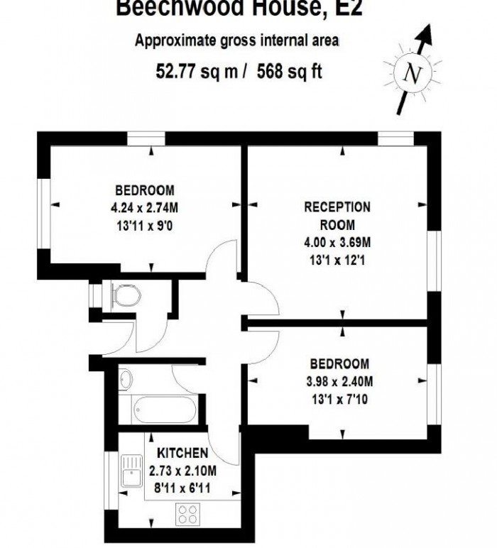 Floorplan for Teale Street, London