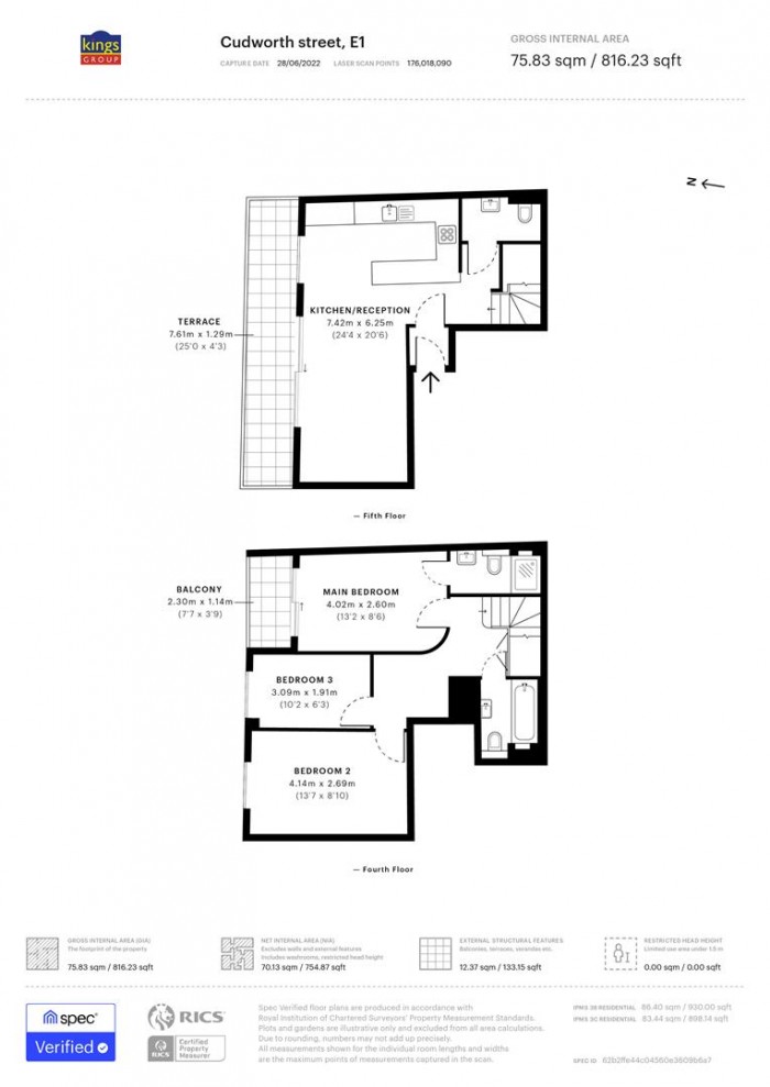 Floorplan for Cudworth Street, London