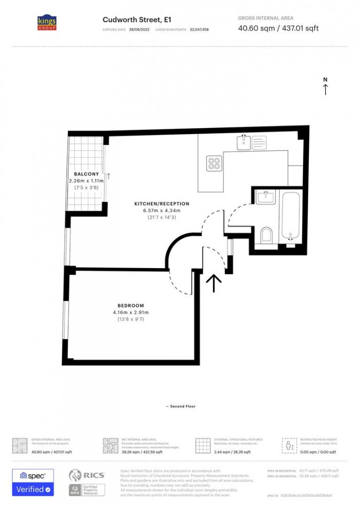 Floorplan for Cudworth Street, London