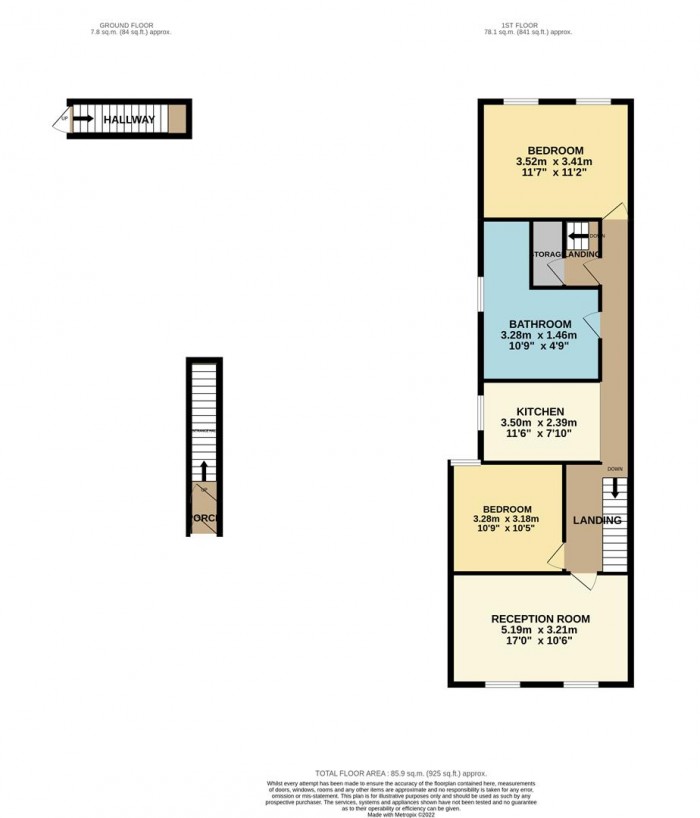 Floorplan for Forest Road, Walthamstow