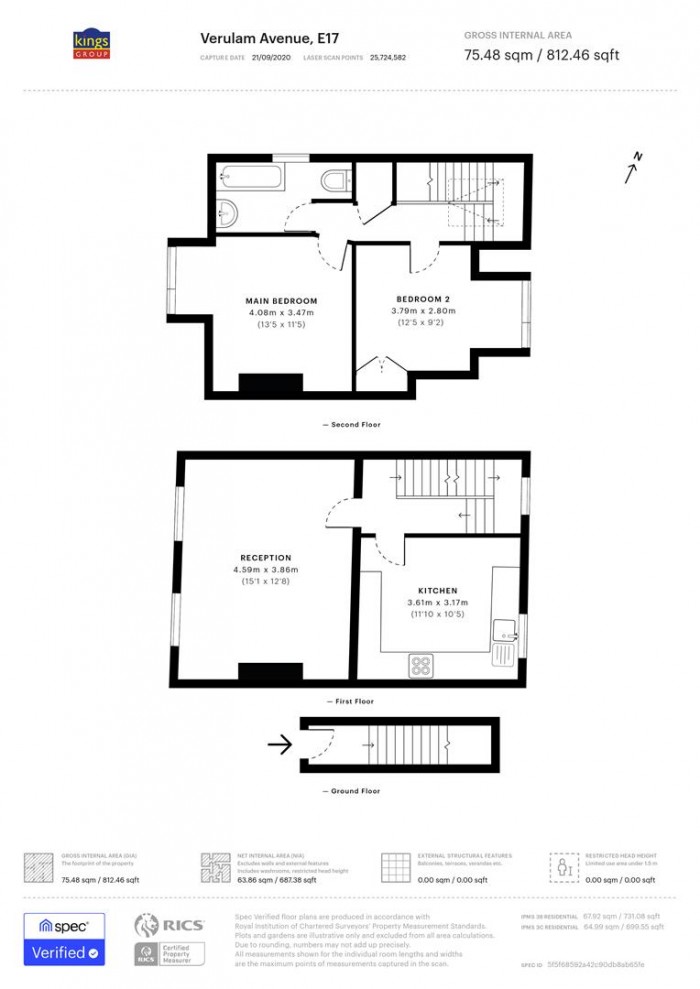 Floorplan for Verulam Avenue, London