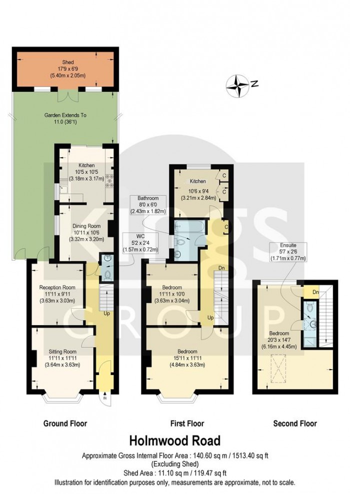 Floorplan for Holmwood Road, Enfield