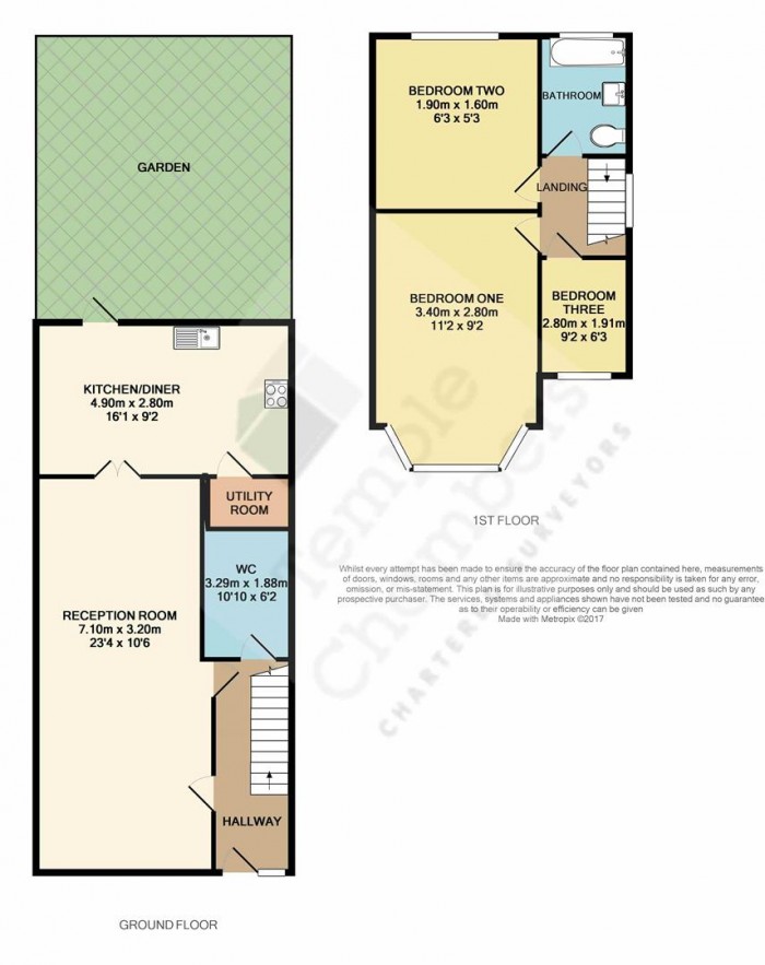 Floorplan for Cowland Avenue, Enfield