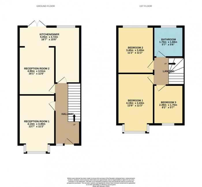 Floorplan for Clive Road, Enfield