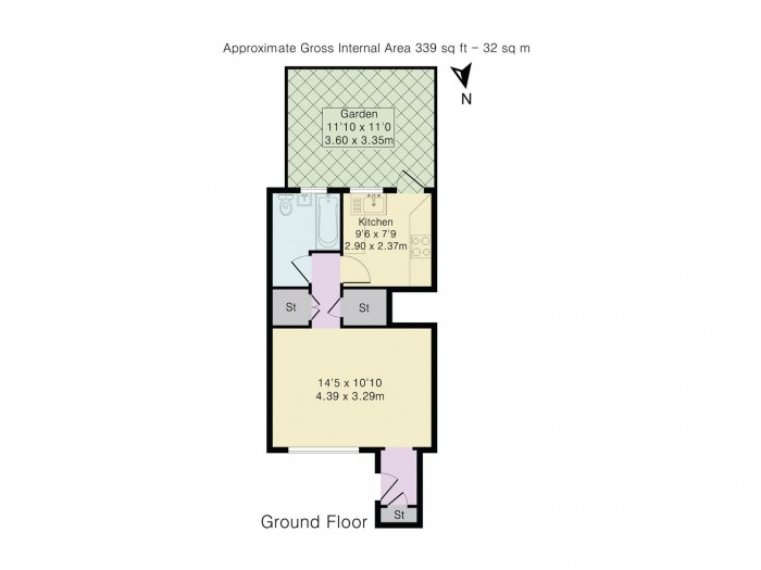 Floorplan for Baynes Close, Enfield