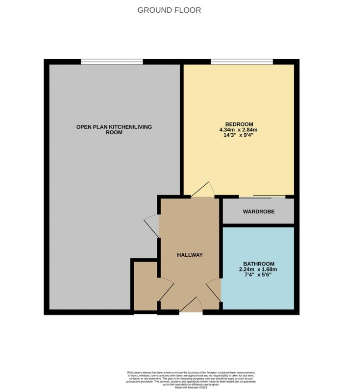 Floorplan for Main Avenue, Enfield