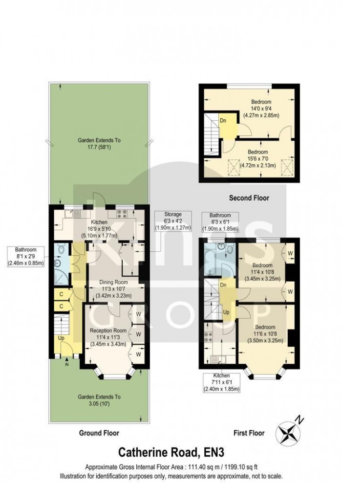 Floorplan for Catherine Road, Enfield