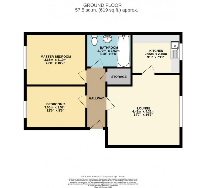 Floorplan for Dadswood, Harlow