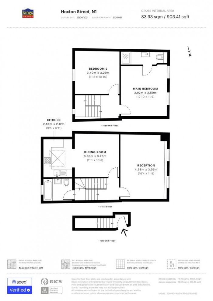 Floorplan for Hoxton Street, London