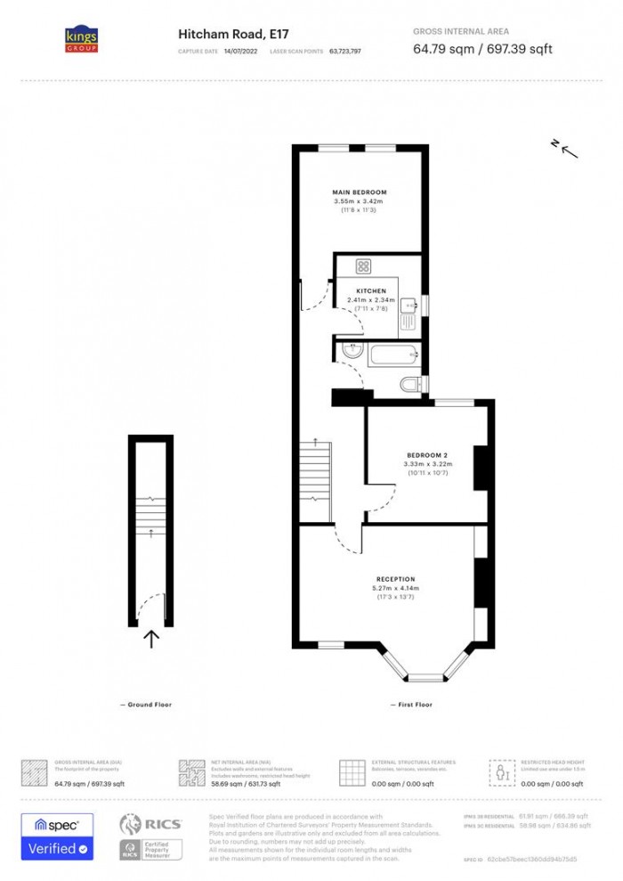 Floorplan for Hitcham Road, London