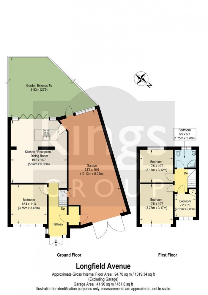 Floorplan for Longfield Avenue, Enfield