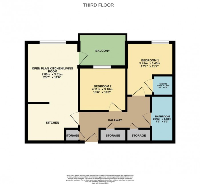 Floorplan for Melling Drive, Enfield