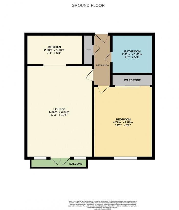 Floorplan for Edwards Court, Turners Hill, Waltham Cross