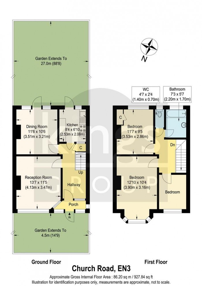 Floorplan for Church Road, Enfield