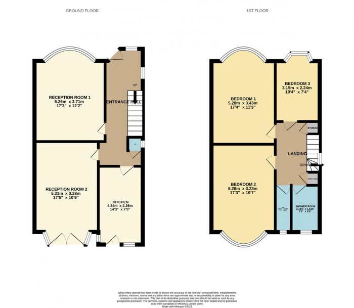 Floorplan for Brendon Way, Enfield